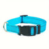 Reflective Dog Collar with Adjustable Nylon Webbing – Safe & Visible Pet Gear for Walks, Outdoor Adventures, and Nighttime Visibility (L, Blue)