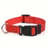 Reflective Dog Collar with Adjustable Nylon Webbing – Safe & Visible Pet Gear for Walks, Outdoor Adventures, and Nighttime Visibility (L, Red)