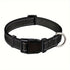Reflective Dog Collar with Adjustable Nylon Webbing – Safe & Visible Pet Gear for Walks, Outdoor Adventures, and Nighttime Visibility (M, Black)