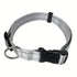 Reflective Dog Collar with Adjustable Nylon Webbing – Safe & Visible Pet Gear for Walks, Outdoor Adventures, and Nighttime Visibility (S, Grey)