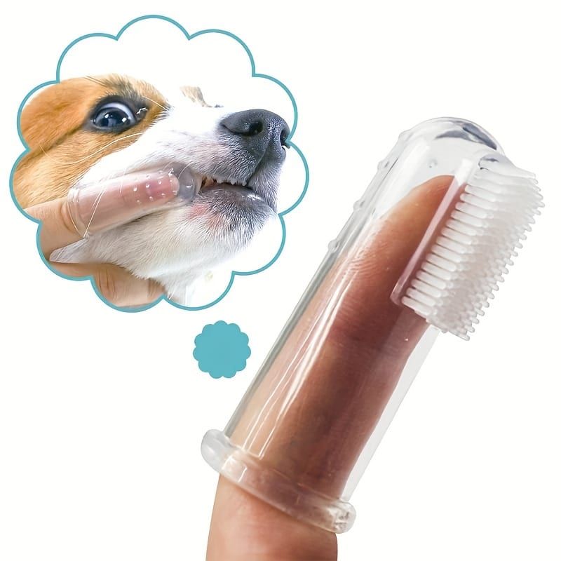 Soft Silicone Pet Finger Toothbrush - Gentle Dental Care for Dogs and Cats, Easy Teeth Cleaning Tool with Recyclable Materials, Perfect for Daily Oral Hygiene 