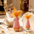 Interactive Wobble Cat Toy with Feathers and Wooden Base – Durable, Self-Righting Design for Endless Play, Exercise, and Entertainment for All Cat Breeds and Sizes (Feather, Red)