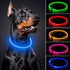 USB Rechargeable LED Glow Pet Collar, Soft Silicone Night Safety Dog & Cat Collar with 6 Colors, 3 Modes, Adjustable Length for Small, Medium, Large Pets, Ideal for Evening Walks and Outdoor Visibility (S, Blue)