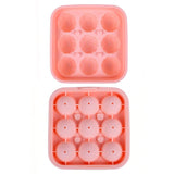 Create Soccer Ball Ice Cubes & Treats with This 9-Cavity Silicone Mold – Perfect for Chilling Drinks, Cocktails, or Baking Chocolate Desserts with a Fun 3D Sports Theme (Pink)