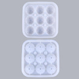 Create Soccer Ball Ice Cubes & Treats with This 9-Cavity Silicone Mold – Perfect for Chilling Drinks, Cocktails, or Baking Chocolate Desserts with a Fun 3D Sports Theme (White)