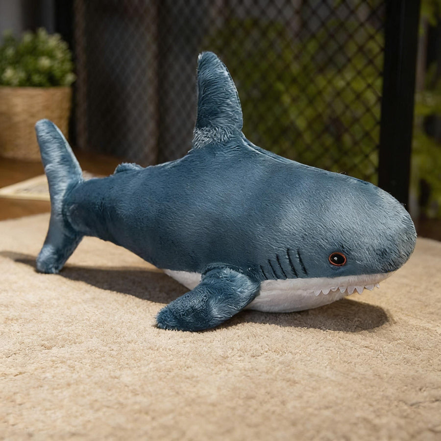 Adorable Shark Plush Toy for Pets and Kids – Soft, Cuddly Stuffed Animal Pillow in Multiple Colors, Perfect as a Couch Decor, Companion for Dogs, or Festival Gift (Blue)