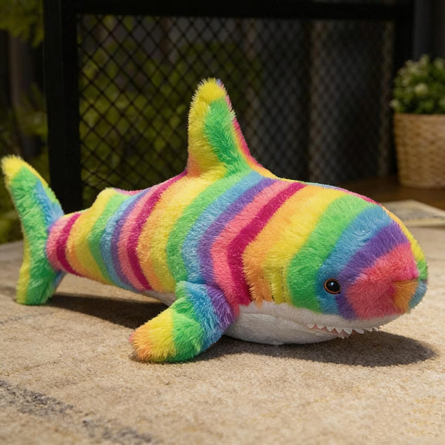 Adorable Shark Plush Toy for Pets and Kids – Soft, Cuddly Stuffed Animal Pillow in Multiple Colors, Perfect as a Couch Decor, Companion for Dogs, or Festival Gift (Colorful)