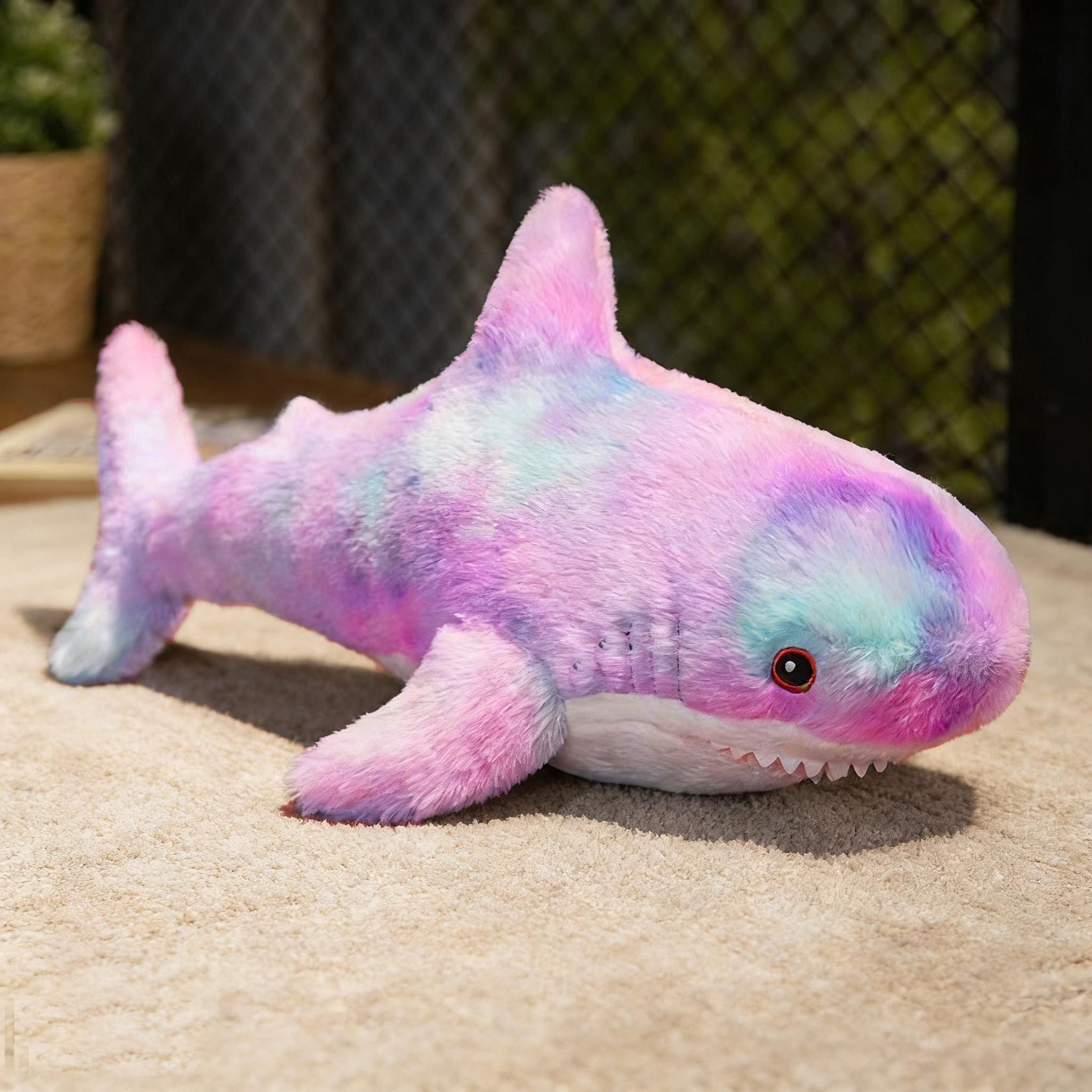 Adorable Shark Plush Toy for Pets and Kids – Soft, Cuddly Stuffed Animal Pillow in Multiple Colors, Perfect as a Couch Decor, Companion for Dogs, or Festival Gift (Purple)