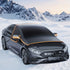 All-Season Car Front Cover Shield for Sedans – Windproof, Snowproof & Sunproof Protection with Magnetic Fixation, Full Coverage for Windshield, Side Windows, and Hood, Ideal for Outdoor Parking (Orange1)