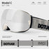 DOTUGE DGQ-D07 Magnetic Flip Ski Goggles with REVO Coated Dual-Layer Anti-Fog Spherical Lens, UV400 Protection, OTG Design, and Wide Field of View for Snow Sports (C)
