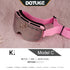 DOTUGE DGZ-Z12 Ski Goggles with REVO Coating, Anti-Fog, HD Dual-Layer PC Lens, TPU Frame, Impact-Resistant Sponge, Adjustable Strap, Large Field Cylindrical Design, Compatible with Prescription Glasses, Ideal for Snow Sports, Skiing, Snowboarding, and Mou