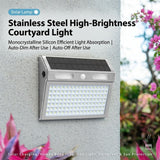 Solar Powered Motion Sensor Wall Light with Dual-Head LED Spotlight, IP65 Waterproof Outdoor Security Lamp for Patio, Doorway, Stairs, and Building Exterior, Auto On/Off at Dusk, 4 Adjustable Lighting Modes, Energy-Efficient and Weather-Resistant (4PCS)