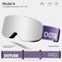 DOTUGE Kids Snow Goggles with Magnetic Flip Design, Anti-Fog HD Lens & UV400 Protection, Compatible with Prescription Glasses, Ideal for Skiing, Snowboarding, and Winter Outdoor Adventures (A)