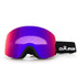 Cylindrical Snow Goggles with Anti-Fog Dual-Layer PC Lens, Impact-Resistant TPU Frame, and Adjustable Silicone-Grip Strap for Skiing, Snowboarding, and Mountaineering in Sunny Conditions (Purple)