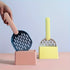 Colorful Cat Litter Scoop Set with Wall-Mountable Storage Base for Easy Cleaning and Organization (Pink)