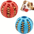 Interactive Dog Chew Toy for Small Breeds - Durable Rubber Treat Dispensing Ball for Dental Cleaning, Slow Feeding, and Fun Playtime with Your Furry Friend (5cm, Red)