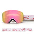 New Magnetic Ski Goggles with Cylindrical Lens, Anti-Fog Snow Glasses for Outdoor Skiing, Snowboarding, and Mountaineering – Universal Fit for Men, Women, and Youth (PinkYellow)
