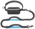 Hands-Free Dog Leash Set with Waist Belt and Storage Pouch, Shock-Absorbing Bungee Leash for Jogging, Walking, and Outdoor Adventures, Reflective Safety Design for Night Use (Black)