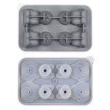 Adorable 4-Cavity Cat-Shaped Silicone Ice Mold for Whiskey, Coffee & Fruit Drinks – Easy-Release, Fun Beverage Chilling for Home Bars and Everyday Dining (Grey)