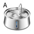 304 Stainless Steel Automatic Pet Water Fountain, 4L Cat Water Dispenser with Transparent Window, Dual Flow Modes, Activated Carbon Filter, Low Noise USB Pump for Indoor Cats and Dogs (A)