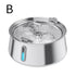 304 Stainless Steel Automatic Pet Water Fountain, 4L Cat Water Dispenser with Transparent Window, Dual Flow Modes, Activated Carbon Filter, Low Noise USB Pump for Indoor Cats and Dogs (B)