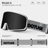 DOTUGE DGZ-Z11 Ski Goggles with Italian REVO Coating, Anti-Fog Dual-Layer HD Lens, UV400 Protection, Cylindrical Design for Skiing, Snowboarding, and Winter Outdoor Sports (A)