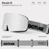 DOTUGE DGZ-Z11 Ski Goggles with Italian REVO Coating, Anti-Fog Dual-Layer HD Lens, UV400 Protection, Cylindrical Design for Skiing, Snowboarding, and Winter Outdoor Sports (B)