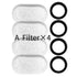 Replacement Pet Water Fountain Filter Kit with Runway Filter, Round Foam, and Square Activated Carbon Pad for Clean, Fresh Drinking Water for Cats and Dogs (A Filter×4)