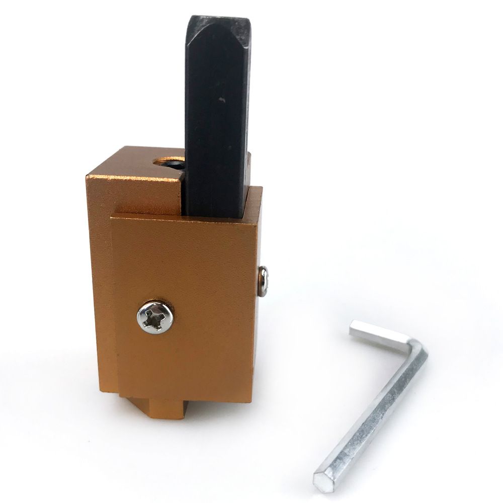 Woodworking Corner Chisel for Squaring Hinge Recesses and Lock Plate Mortises, Precision Alloy Steel Cutter for Door Frames, Frames and Cabinet Joinery (Gold)