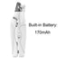 Professional Rechargeable Pet Nail Clipper with LED Light for Cats and Dogs, Safe Trimming and Filing Tool with Safety Lock and Nail Catcher, (White)