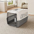 Portable Pet Carrier for Cats and Small Dogs, Airline-Approved Travel Kennel with Comfort Handle, Durable Recyclable PP Material, Compact Design for Indoor, Outdoor, and Air Travel (Grey)