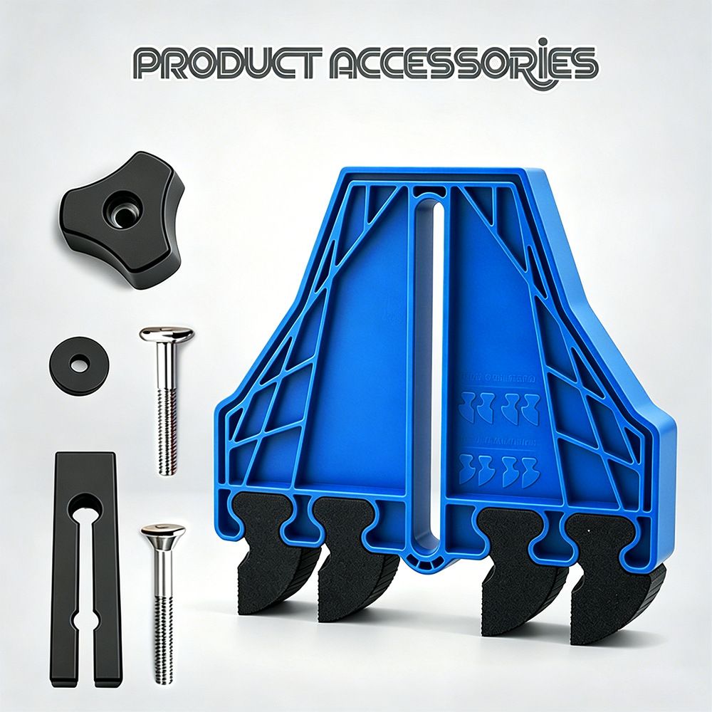 Versatile Woodworking Featherboard with EVA Pressure Teeth for Table Saws, Router Tables, and Band Saws, Enhancing Safety and Precision in Wood Cutting Tasks (Blue, 1PCS)