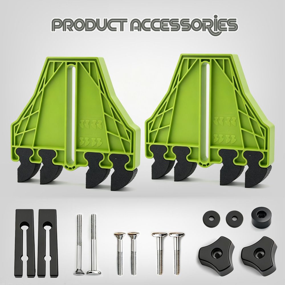 Versatile Woodworking Featherboard with EVA Pressure Teeth for Table Saws, Router Tables, and Band Saws, Enhancing Safety and Precision in Wood Cutting Tasks (Green, 2PCS)