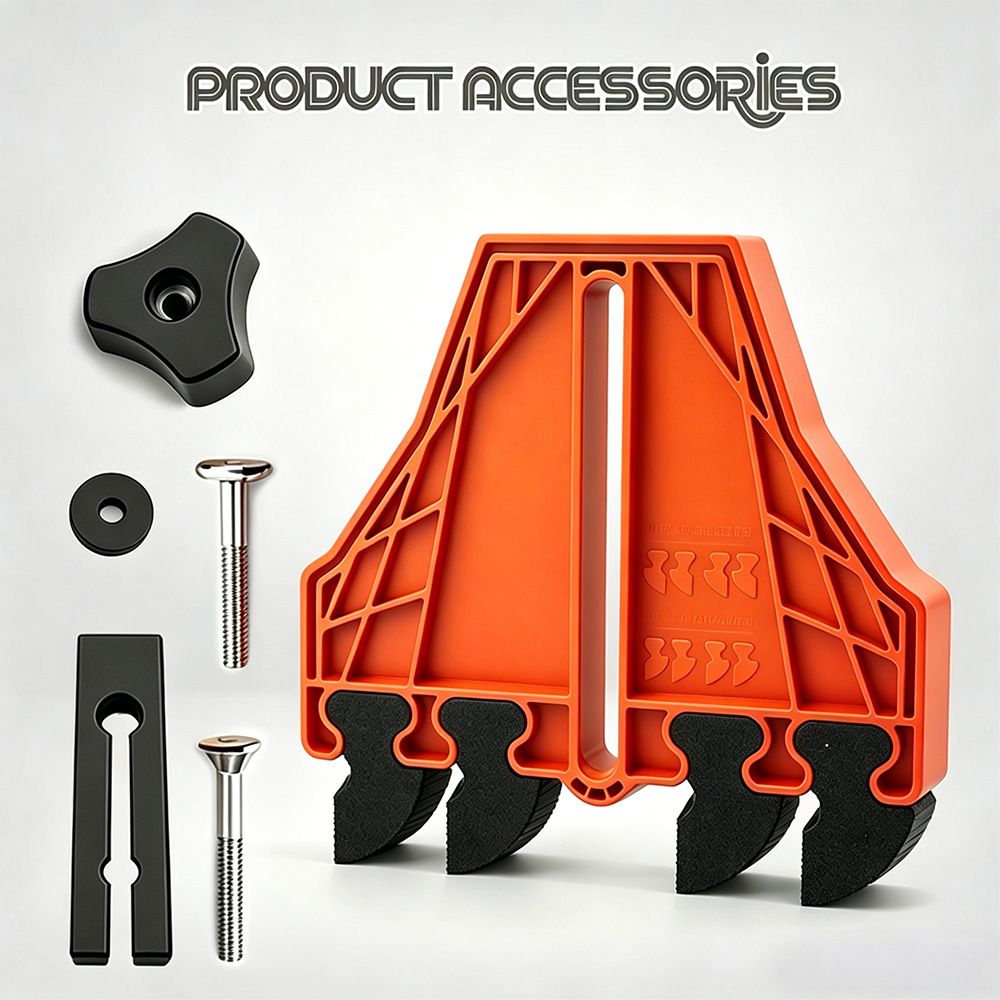 Versatile Woodworking Featherboard with EVA Pressure Teeth for Table Saws, Router Tables, and Band Saws, Enhancing Safety and Precision in Wood Cutting Tasks (Orange, 1PCS)