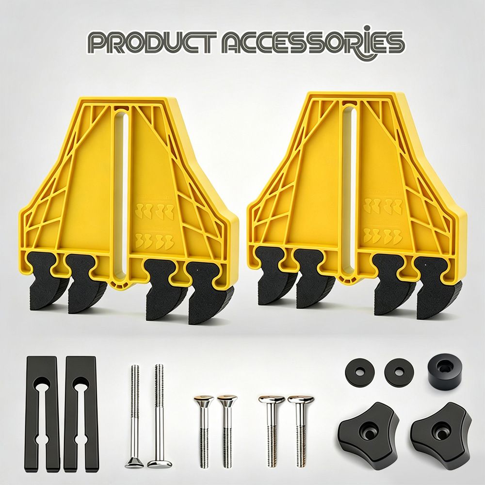 Versatile Woodworking Featherboard with EVA Pressure Teeth for Table Saws, Router Tables, and Band Saws, Enhancing Safety and Precision in Wood Cutting Tasks (Yellow, 2PCS)