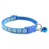 Adjustable Breakaway Cat Collar with Bell for Small Dogs and Kittens, Paw Print Design Safety Buckle, Soft Nylon Pet Collar for Indoor and Outdoor Use (Blue)