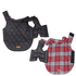 Reversible Winter Dog Coat with Plaid and Quilted Sides, Warm Cotton-Filled Vest for Outdoor Walks, Adjustable Velcro Straps for a Secure Fit (M, Red)