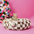 2-in-1 Plush Donut Cat Tunnel Bed, Checkered Pattern Pet Cave with Interactive Hanging Ball, Non-Slip Bottom, Foldable Design for Indoor Cats and Kittens (Coffee)
