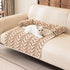 Ultra-Soft Plush Pet Sofa Bed with Bolster Support, Washable Couch Protector Mat for Cats and Small to Medium Dogs, Multi-Scenario Use for Home, Car, or Outdoor (M, Brown)