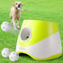 Automatic Dog Tennis Ball Launcher for Indoor & Outdoor Play, Adjustable 3-Speed Thrower with 3 Durable Chew Balls, Rechargeable Fetch Machine for Small, Medium, and Large Dogs (Green)