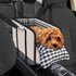 Portable Pet Car Seat for Small Dogs & Cats, Foldable Center Console Pet Bed with Safety Tether, Anti-Slip Bottom, and Removable Cushion for Safe and Comfortable Travel in SUVs, Sedans, and Vans (Beige)