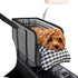 Portable Pet Car Seat for Small Dogs & Cats, Foldable Center Console Pet Bed with Safety Tether, Anti-Slip Bottom, and Removable Cushion for Safe and Comfortable Travel in SUVs, Sedans, and Vans (Grey)