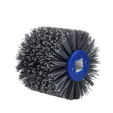 Nylon Abrasive Wire Drum Polishing Wheel for Portable Belt Sander and Angle Grinder, Rotary Brush for Wood Sanding, Metal Drawing, Rust Removal, Deburring and Surface Finishing (80 Grit Wire Drawing Wheel)