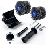 Nylon Abrasive Wire Drum Polishing Wheel for Portable Belt Sander and Angle Grinder, Rotary Brush for Wood Sanding, Metal Drawing, Rust Removal, Deburring and Surface Finishing (M14 Kit with 2 Wire Drawing Wheels)