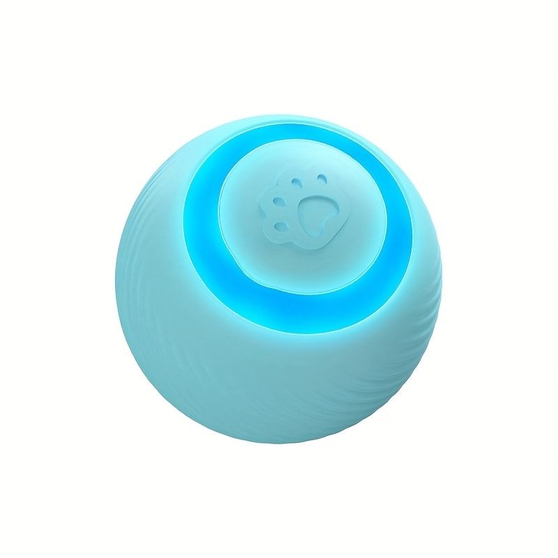 Interactive Rolling Cat Toy Ball with Automatic Movement, Bounce & Spin, USB Rechargeable for Indoor Play, Stimulates Hunting Instincts (Blue)