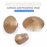 Wood Carving Grinding Head for M14 Angle Grinder, Carbon Steel Polishing Wheel Attachment for Woodworking, Sculpting, Tea Tray Sanding and Surface Finishing Tasks (30mm+50mm+70mm)