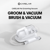 Five-in-One Pet Grooming Vacuum Kit with Clippers, Deshedding Brush and 200cm Hose for Home and Salon Use, White (White)