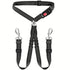Dual-Head Pet Car Seat Belt with 360° Swivel Tangle-Free Leash for Two Dogs - Adjustable Safety Restraint for Car Travel and Outdoor Walking, Reflective Nylon Webbing (Black)