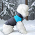 Winter Pet Dog Padded Vest with Waterproof Shell, Warm Fleece Lining, and Leash Attachment Ring for Outdoor Cold Weather Walks (XL, Blue)