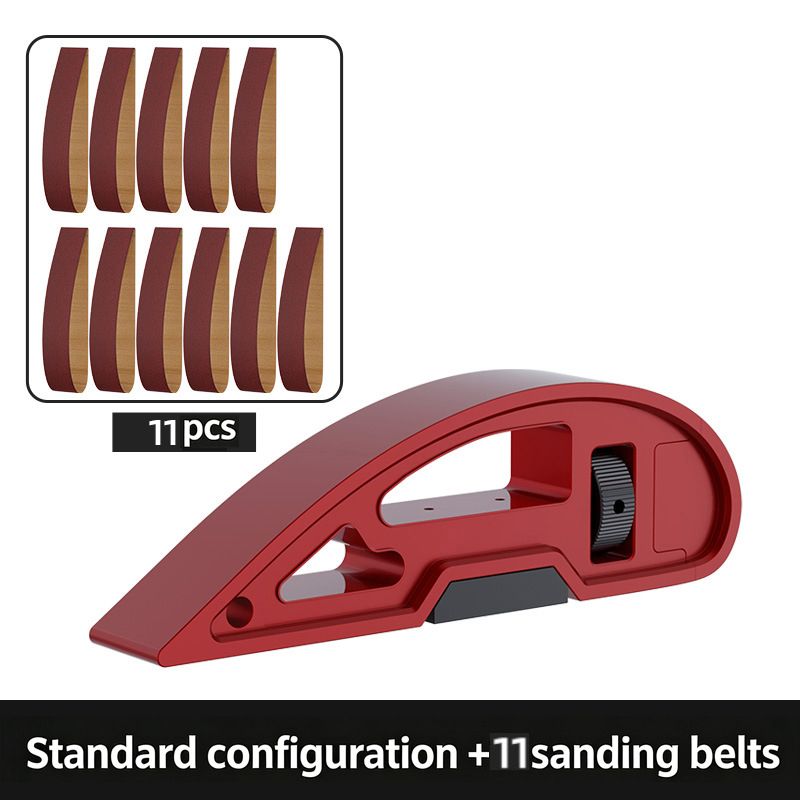 Handheld Aluminum Sanding Block with Adjustable Tension for Woodworking Auto Body and DIY Surface Prep (Standard Configuration+11 Sanding Belts)